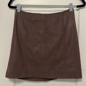 Free People faux leather skirt